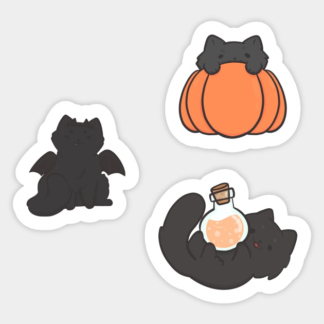 Halloween kitties Sticker by IcyBubblegum